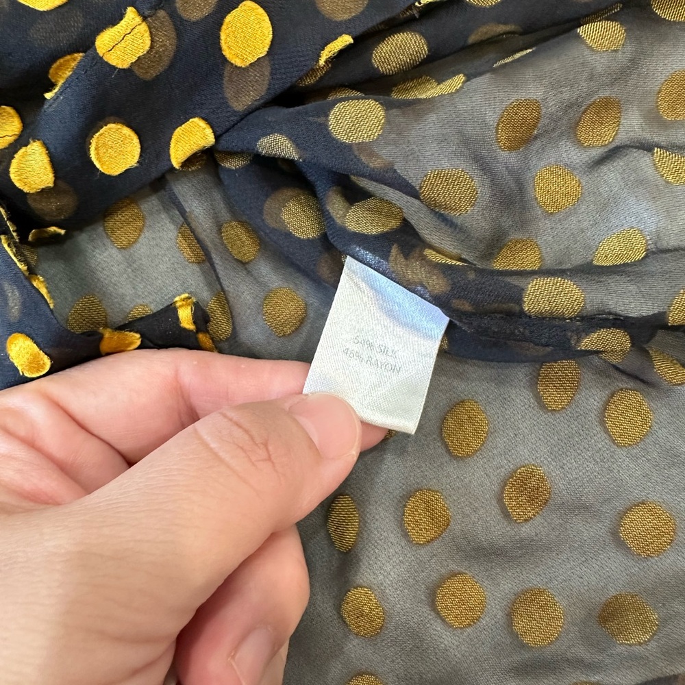 SALONI Black and Yellow Polka Dot Blouse - Picture 8 of 9
